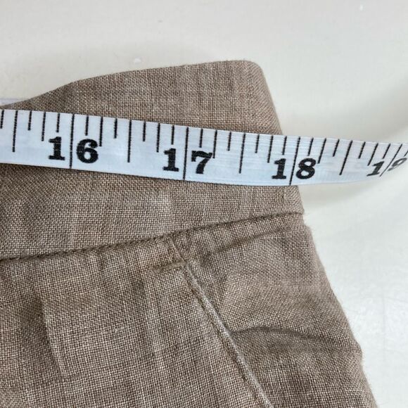 DKNYC 12 LINEN Preppy Roll up Pleated Cuffed SHORTS - Picture 7 of 8